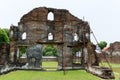 Scaffolding steel braced for archeological repair Royalty Free Stock Photo