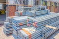 Scaffolding tubes at an construction site in Leidschendam, Netherlands