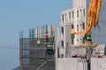 Scaffolding work on the new Multistory Unit building under construction at Mann St. Gosford. September 27, 2019