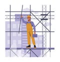 Scaffolding worker concept