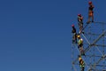 SCAFFOLDING WORKERS Royalty Free Stock Photo