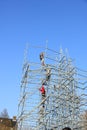 Scaffolding workers Royalty Free Stock Photo