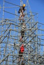 Scaffolding workers Royalty Free Stock Photo