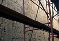 Scaffolds in an Egyptian temple to restore the monument Royalty Free Stock Photo