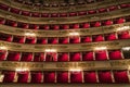 Scala opera house in Milan interior.