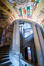 The SCALA REGIA, the principal staircase of Villa Farnese in Caprarola, Italy Royalty Free Stock Photo