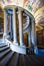 The SCALA REGIA, the principal staircase of Villa Farnese in Caprarola, Italy Royalty Free Stock Photo