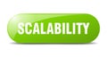scalability button. scalability sign. key. push button. Royalty Free Stock Photo
