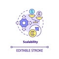 Scalability concept icon