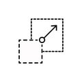 Scalability or scalable system line art vector icon for apps and websites