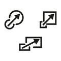 Scalability icon. Scalable symbol. Vector illustration. EPS 10.