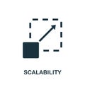 Scalability icon. Simple element from community management collection. Filled Scalability icon for templates