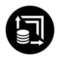 Scalability, scale, big data icon. Black vector graphics