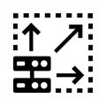Scalability, scale, big data icon