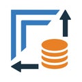 Scalability, scale, big data icon. Simple editable vector illustration