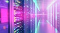 scalability smooth transition of data server in pastel tones Royalty Free Stock Photo
