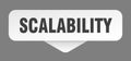 scalability sticker. scalability sign isolated on gray background Royalty Free Stock Photo