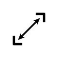Scalable icon in flat style. Scalability symbol