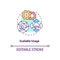 Scalable usage concept icon Royalty Free Stock Photo