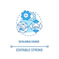 Scalable usage concept icon Royalty Free Stock Photo
