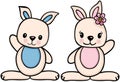 Little boy and girl bunny