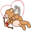 Cupid teddy bear Royalty Free Stock Photo