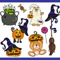 Halloween set digital elements Royalty Free Stock Photo