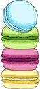 Stack of colorful macaron