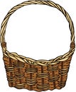 Wicker basket empty Royalty Free Stock Photo