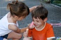 Scalawags, sister paints her brotherÃ¢â¬â¢s face with chalk