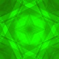 Scalding triangular strokes of intersecting sharp lines with green triangles and a star