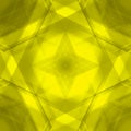 Scalding triangular strokes of intersecting sharp lines with yellow triangles and a star