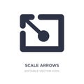 scale arrows icon on white background. Simple element illustration from UI concept Royalty Free Stock Photo