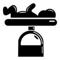 Scale baby icon, simple black style Royalty Free Stock Photo