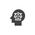 Scale Balance in Human Head vector icon Royalty Free Stock Photo