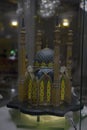 Scale bandmade model of the Kul Sharif Mosque inside of Kul Sharif Mosque at Kazan city. Main Jama Masjid in Republic of Tatarstan Royalty Free Stock Photo