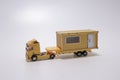 A scale of cargo with lorry, moving and logistics theme