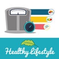 Scale chronometer healthy lifestyle fitness design