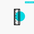 Scale, Design, Designer turquoise highlight circle point Vector icon