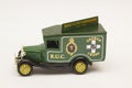 A scale die cast model of a Ford Van in the livery of the old Royal Ulster Constabulary police force.