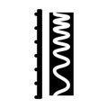 scale electromagnetic glyph icon vector illustration Royalty Free Stock Photo