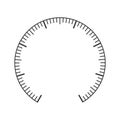 Scale example of pressure meter, manometer, barometer, speedometer, tonometer, thermometer, navigator or indicator tool Royalty Free Stock Photo