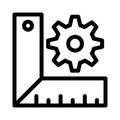 Scale gear vector thin line icon Royalty Free Stock Photo