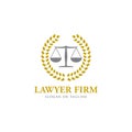 Scale icon design element. Creative balance logo design related to attorney, law firm or lawyers