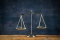 Scale of justice. The criminal law. Royalty Free Stock Photo