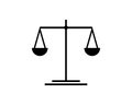 Scale of Justice, Law, Attorneys Icon Vector Logo Template Illustration Design