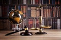 Scale of justice.Legal office. Royalty Free Stock Photo