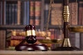 Scale of justice.Legal office. Royalty Free Stock Photo