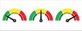 scale level measurement monitor display. simple level meter. three level step meter measure. vector illustration graphic design