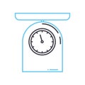 scale line icon, outline symbol, vector illustration, concept sign Royalty Free Stock Photo